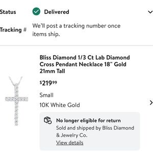 Diamond Supply Co. Silver Cross Necklace